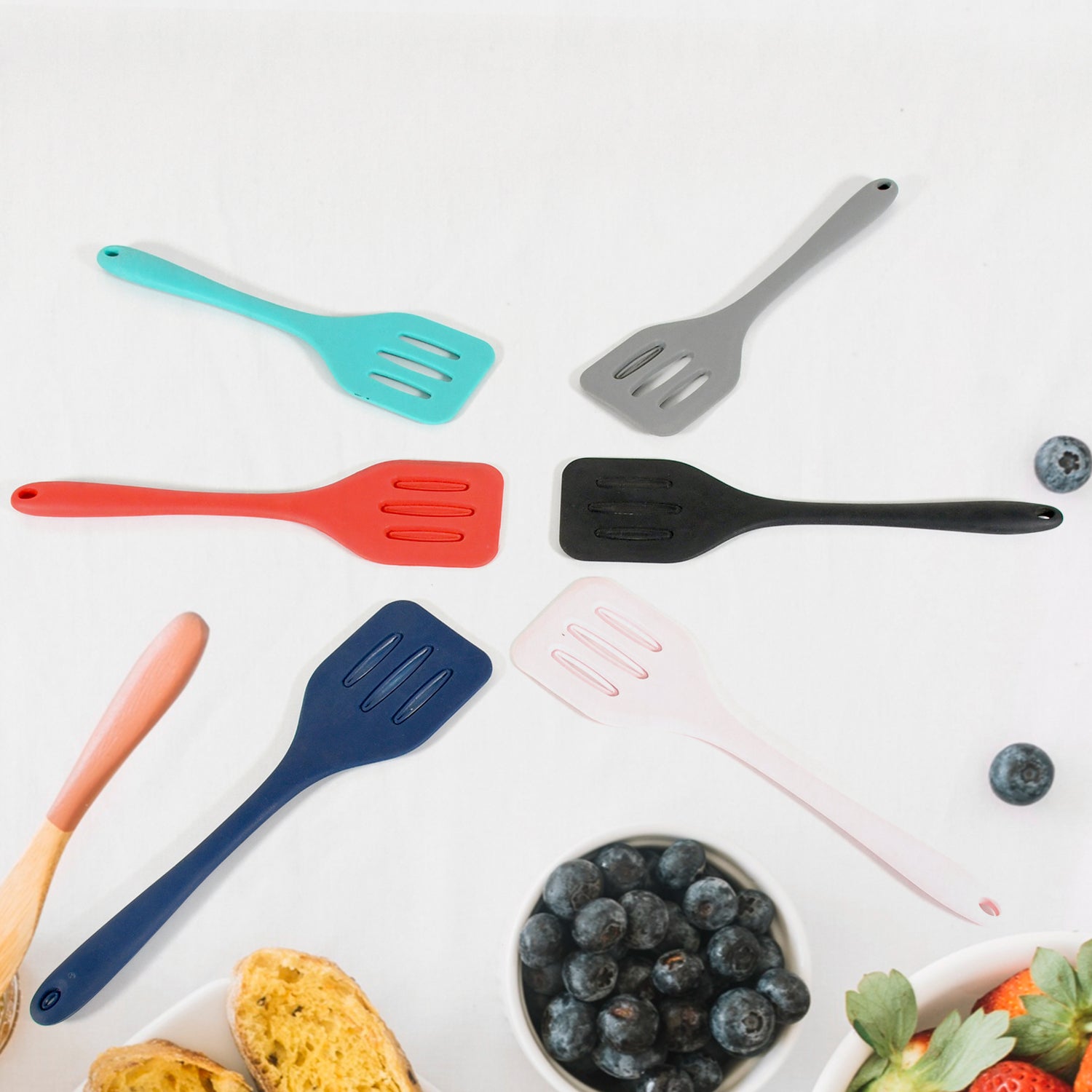 Multipurpose Silicone Spoon, Silicone Basting Spoon Non-Stick Kitchen Utensils Household Gadgets Heat-Resistant Non Stick Spoons Kitchen Cookware Items For Cooking and Baking (6 Pcs Set) Multipurpose Silicone Spoon, Silicone Basting Spoon Non-Stick Kitchen Utensils Household Gadgets Heat-Resistant Non Stick Spoons Kitchen Cookware Items For Cooking and Baking (6 Pcs Set)